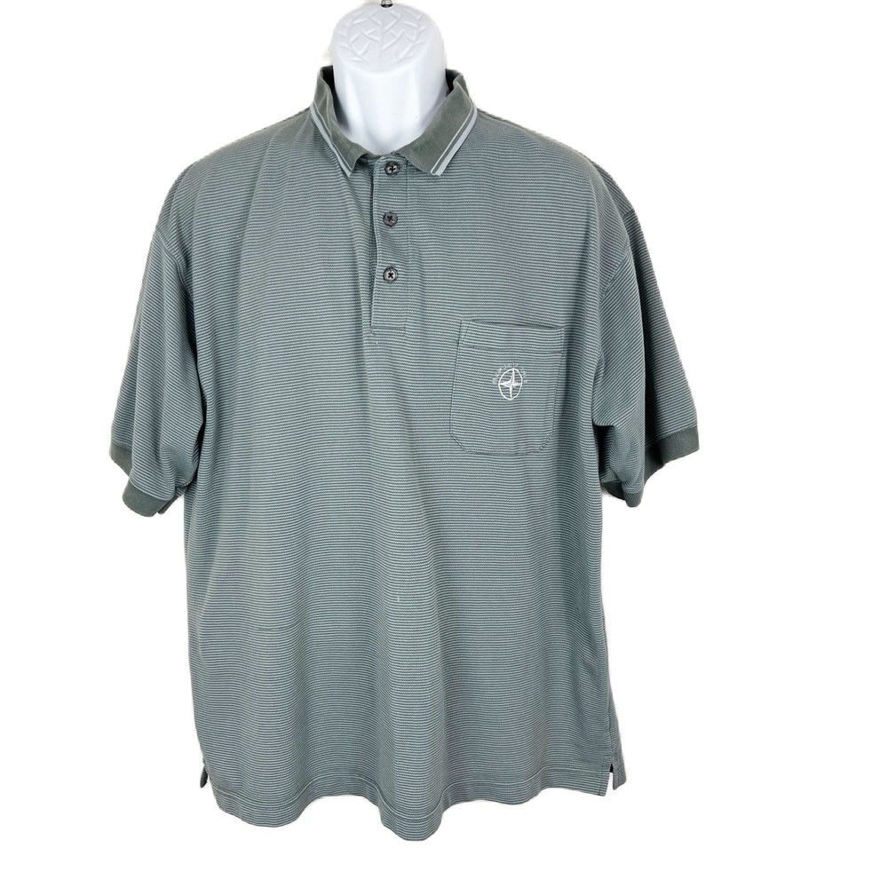 Members Only Polo Shirt Men Extra Large Grey Short Sleeve Collared Tee